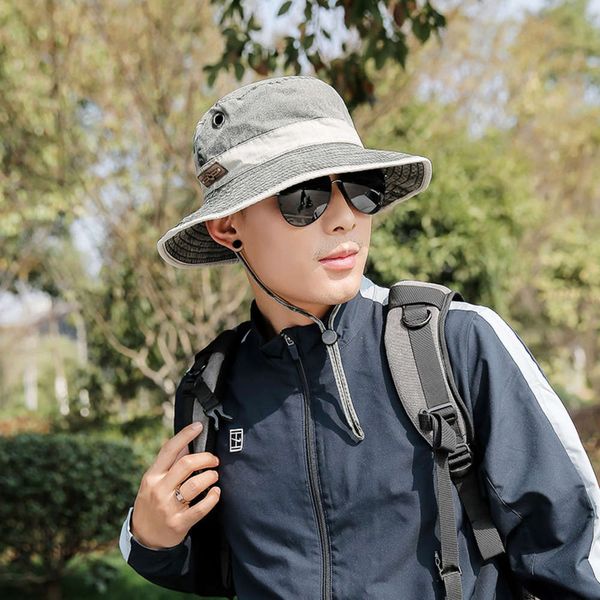 sun hat outdoor summer protection korean fisherman's men's mountaineering fishing sun hat, Blue;gray
sun hat outdoor summer protection korean fisherman's men's mountaineering fishing sun hat, Blue;gray