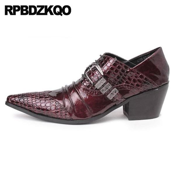 dress shoes office high heel men burgundy monk strap python leather snakeskin alligator snake skin crocodile large size, Black
dress shoes office high heel men burgundy monk strap python leather snakeskin alligator snake skin crocodile large size, Black