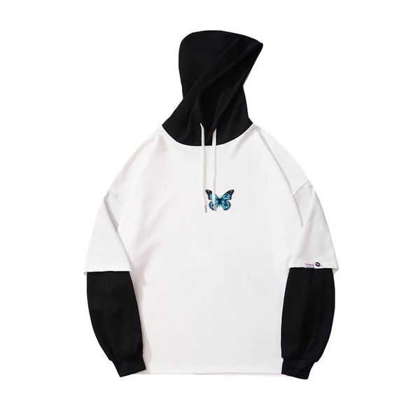 women's hoodies & sweatshirts autumn spring hoodie loose casaul fake two pieces sweatshirt women harajuku kawaii butterfly print stitch, Black
women's hoodies & sweatshirts autumn spring hoodie loose casaul fake two pieces sweatshirt women harajuku kawaii butterfly print stitch, Black