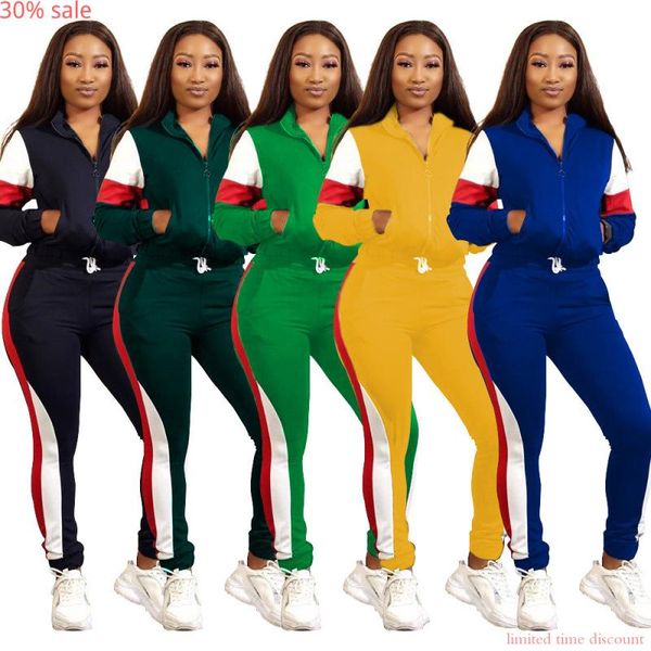 two piece dress fashion casual sweatshirt club outfit women's tracksuits striped zip jogger set autumn jacket pants 2 sets plus size, White
two piece dress fashion casual sweatshirt club outfit women's tracksuits striped zip jogger set autumn jacket pants 2 sets plus size, White