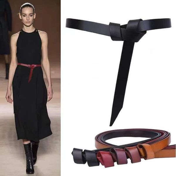 belts 1.7cmladies belt fashion simple thin leather cowhide all-match style knotted adjustable length designer, Black;brown
belts 1.7cmladies belt fashion simple thin leather cowhide all-match style knotted adjustable length designer, Black;brown
