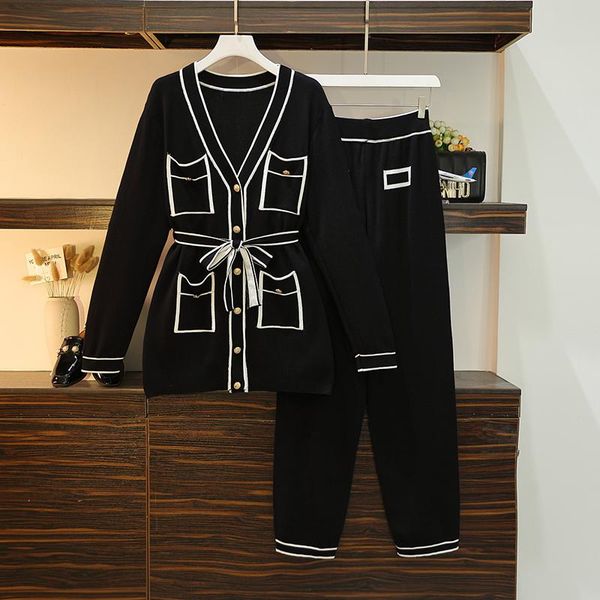 women's two piece pants knitted sweater 2 set women fragrance two-piece suit loose wide leg ensemble femme survetement tracksuits, White
women's two piece pants knitted sweater 2 set women fragrance two-piece suit loose wide leg ensemble femme survetement tracksuits, White