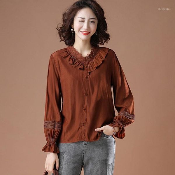 plus size women long sleeve elegant shirts 2021 spring simple style vintage lace ruffles loose female casual s3408 women's blouses &, White
plus size women long sleeve elegant shirts 2021 spring simple style vintage lace ruffles loose female casual s3408 women's blouses &, White