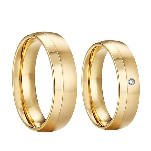 cluster rings classic 1 pair 14k gold plated couple wedding set for men and women lover's alliance titanium jewelry marriage ring, Golden;silver
cluster rings classic 1 pair 14k gold plated couple wedding set for men and women lover's alliance titanium jewelry marriage ring, Golden;silver