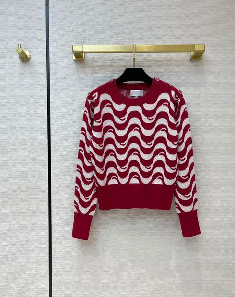 women's sweaters 2021 high-end luxury spring autumn brand design wave knitted buttons pullover wool sweater for women 33228, White;black
women's sweaters 2021 high-end luxury spring autumn brand design wave knitted buttons pullover wool sweater for women 33228, White;black