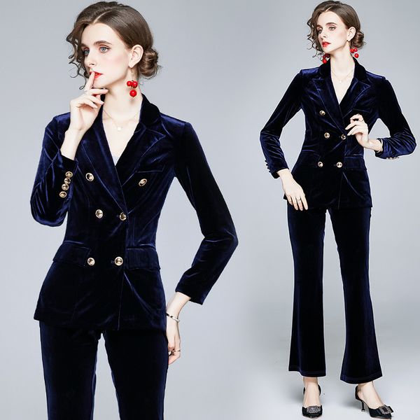 suit female british wind golden veet women's autumn and winter suit wide leg pants professional two-piece set, Black;gray
suit female british wind golden veet women's autumn and winter suit wide leg pants professional two-piece set, Black;gray