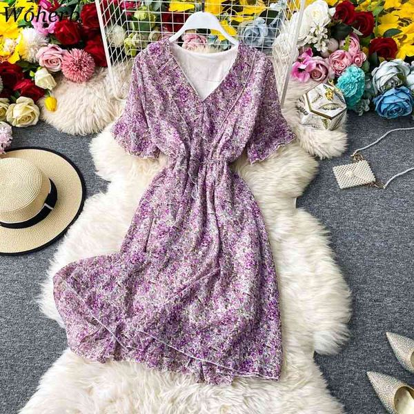 women chiffon floral dress korean v neck short sleeve ruffles print sundress summer holiday beach a line vestidos 210417, Black;gray
women chiffon floral dress korean v neck short sleeve ruffles print sundress summer holiday beach a line vestidos 210417, Black;gray