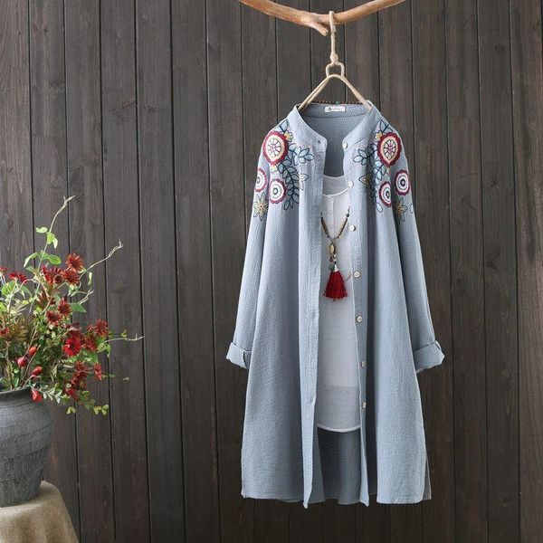 women's jackets fashion women plus size shirt coat spring summer embroidery blouse long sleeve female casual sunscreen coats, Black;brown
women's jackets fashion women plus size shirt coat spring summer embroidery blouse long sleeve female casual sunscreen coats, Black;brown