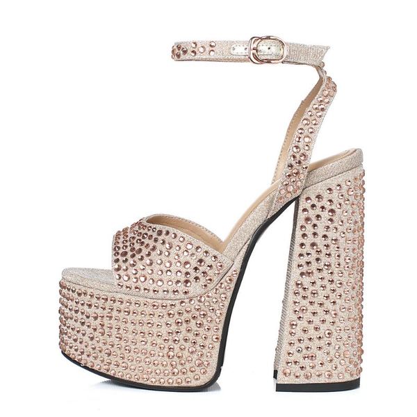 sandals shiny crystal high heel platform shoes women fashion pink sliver wedding dress thick woman summer open toe, Black
sandals shiny crystal high heel platform shoes women fashion pink sliver wedding dress thick woman summer open toe, Black