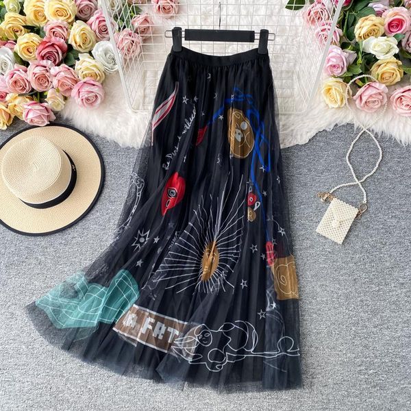 skirts summer high waist long mesh skirt 2021 print slim elastic women casual tulle pleated boho female midi, Black
skirts summer high waist long mesh skirt 2021 print slim elastic women casual tulle pleated boho female midi, Black