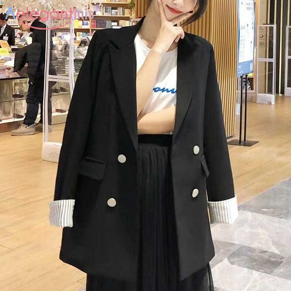 aelegantmis office lady double breasted blazers jackets women black loose long sleeve business blazer ladies work suit outerwear 210607, White
aelegantmis office lady double breasted blazers jackets women black loose long sleeve business blazer ladies work suit outerwear 210607, White