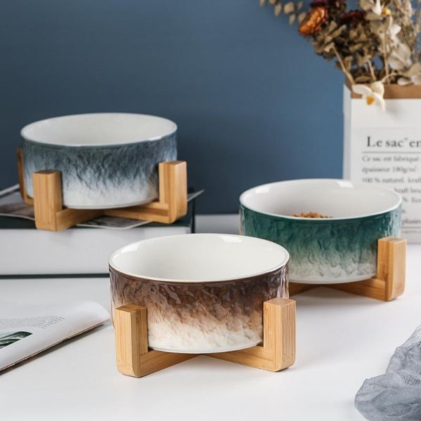 ceramic cat dog bowl dish with wood stand no spill pet water feeder for big cats and small/medium dogs -one/set of 2 bowls & feeders
ceramic cat dog bowl dish with wood stand no spill pet water feeder for big cats and small/medium dogs -one/set of 2 bowls & feeders