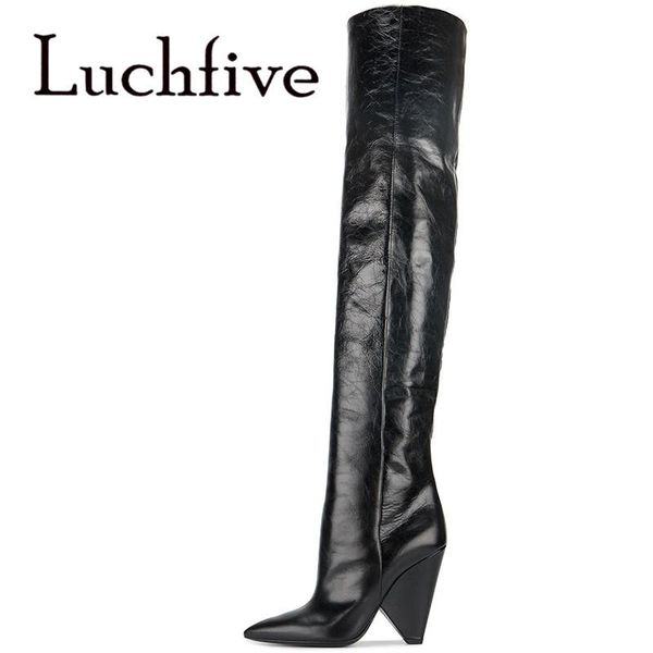 boots wedge heel thigh high 100% genuine leather shoes women winter long black party
boots wedge heel thigh high 100% genuine leather shoes women winter long black party