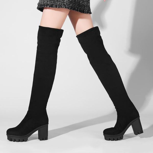 boots kickway platforms women over knee fashion concise autumn winter round toe thick heels casual stretch long shoes woman 43, Black
boots kickway platforms women over knee fashion concise autumn winter round toe thick heels casual stretch long shoes woman 43, Black