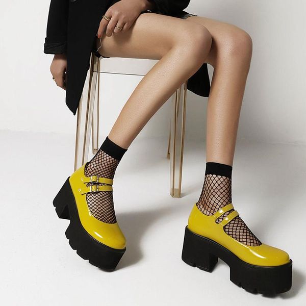 dress shoes women patent fashion gothic style platform big size 43 suqare thick heels spring, Black
dress shoes women patent fashion gothic style platform big size 43 suqare thick heels spring, Black