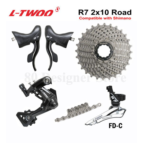 bike derailleurs ltwoo r7 2x10 speed, 20s road groupset, shifter + rear front 4700, r3000, 25/28/32t cassette 10s chain
bike derailleurs ltwoo r7 2x10 speed, 20s road groupset, shifter + rear front 4700, r3000, 25/28/32t cassette 10s chain