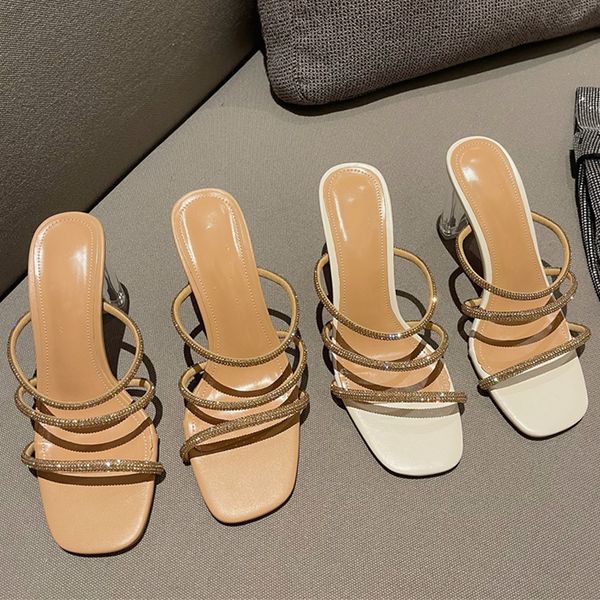 2021 Women Slippers Fashion Bling Thin Belt Sandals Slippers Shoes Woman Transparent High Heels Slides Shoes Female Flop Flops, Khaki
2021 Women Slippers Fashion Bling Thin Belt Sandals Slippers Shoes Woman Transparent High Heels Slides Shoes Female Flop Flops, Khaki