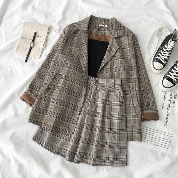 two piece dress fashion suit plaid jacket spring and autumn women's korean style small sling + cardigan trendy pants osxy, White
two piece dress fashion suit plaid jacket spring and autumn women's korean style small sling + cardigan trendy pants osxy, White