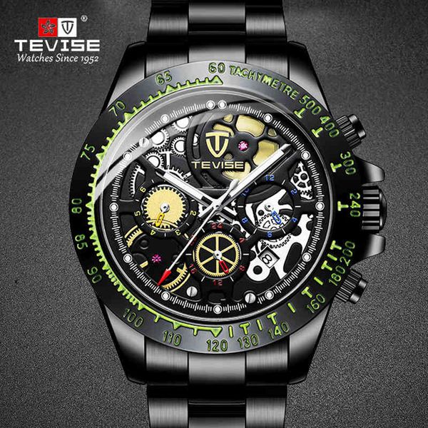 tevise luxe brand fashion automatic mechanical men clock lighting hands fully steel business waterproof male, Slivery;brown
tevise luxe brand fashion automatic mechanical men clock lighting hands fully steel business waterproof male, Slivery;brown