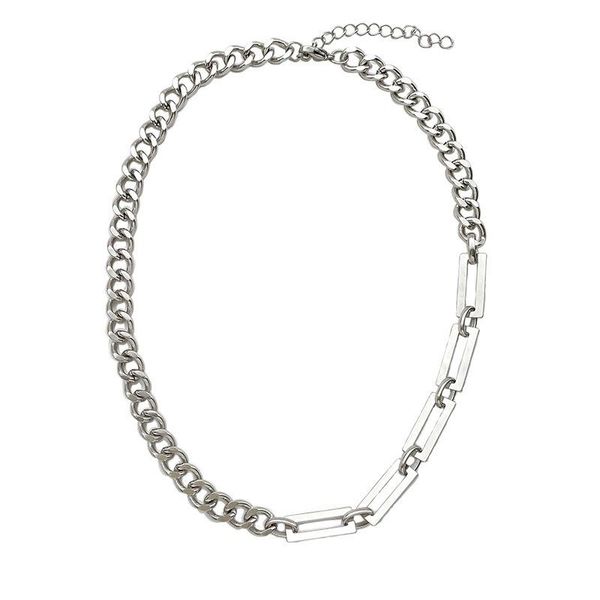 pendant necklaces potcet stainless steel titanium cuban chain necklace clavicle geometric fashion hip hop party jewelry, Silver
pendant necklaces potcet stainless steel titanium cuban chain necklace clavicle geometric fashion hip hop party jewelry, Silver