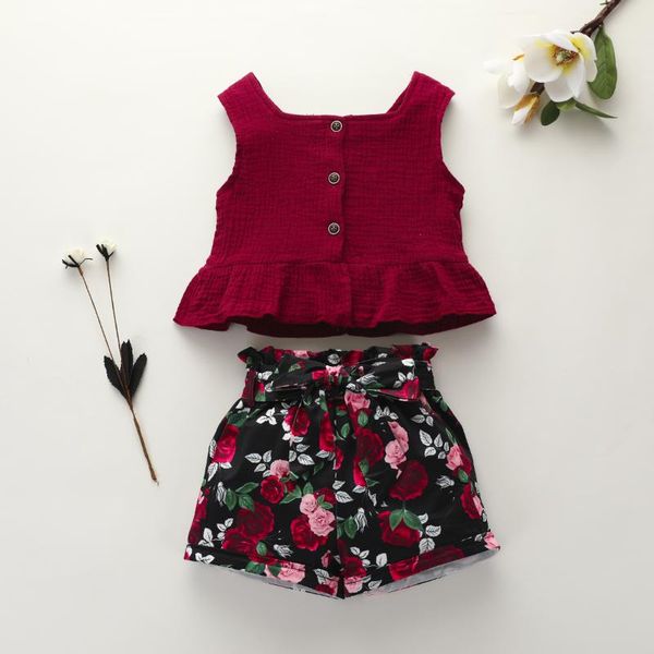 clothing sets fashion baby girls clothes cotton linen set solid color button sleeveless tank and flower bandage short pants, White
clothing sets fashion baby girls clothes cotton linen set solid color button sleeveless tank and flower bandage short pants, White