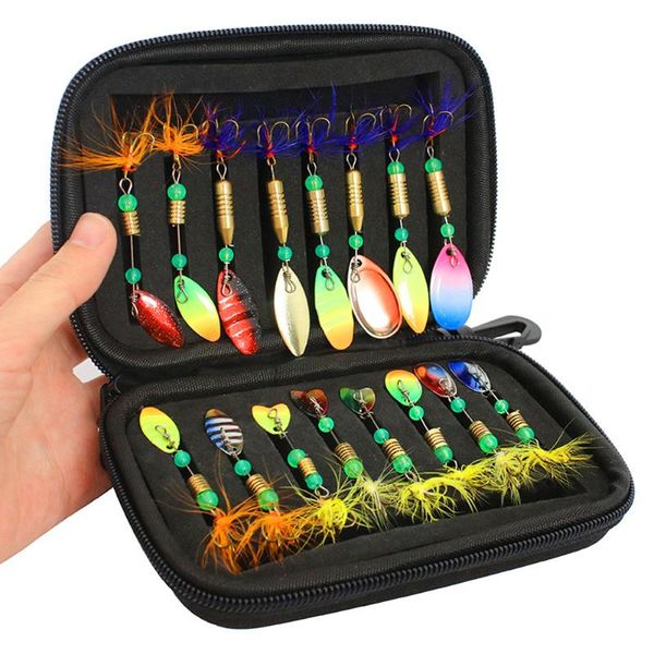 16pcs portable fishing artificial bait box sequins lure spoon spinner with lead head hook gear case bag accessories
16pcs portable fishing artificial bait box sequins lure spoon spinner with lead head hook gear case bag accessories