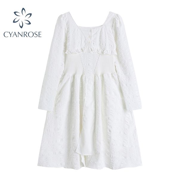 high waist elastic slim women's dress white crop vestidos female korean street mori girl ins lady dresses vintage frocks 210515, Black;gray
high waist elastic slim women's dress white crop vestidos female korean street mori girl ins lady dresses vintage frocks 210515, Black;gray
