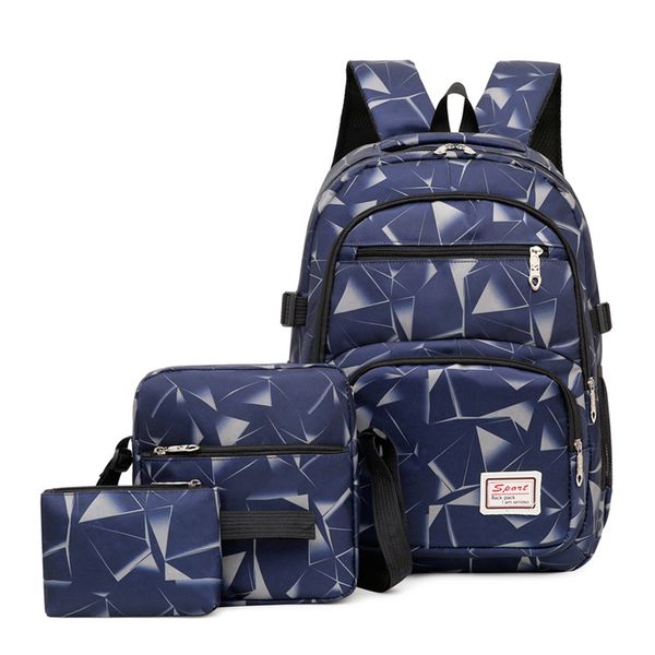 backpack leisure three piece with square fashion printing student schoolbag sports bag
backpack leisure three piece with square fashion printing student schoolbag sports bag