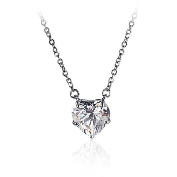 pendant necklaces delicate love heart zircon crystal necklace shining rhinestone for women jewelry, Silver
pendant necklaces delicate love heart zircon crystal necklace shining rhinestone for women jewelry, Silver
