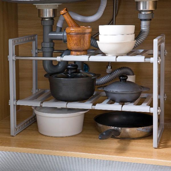 kitchen under sink storage rack shelf double layer cooker holder cabinet organizer stainless steel & organization
kitchen under sink storage rack shelf double layer cooker holder cabinet organizer stainless steel & organization
