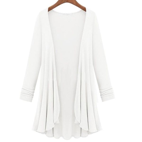 plus size cardigan women casual sweater spring autumn fashion loose flounce hem line long vestidos coat outerwear women's knits & tees, White
plus size cardigan women casual sweater spring autumn fashion loose flounce hem line long vestidos coat outerwear women's knits & tees, White