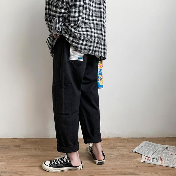 spring and summer men's korean version of the original wild casual thin section wide leg pants m-2xl streetwear, Black
spring and summer men's korean version of the original wild casual thin section wide leg pants m-2xl streetwear, Black