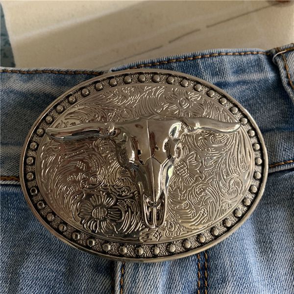 fashion men belt buckle with 96*75mm oval cool 3d silver bull head metal buckles jewelry accessories, Slivery;black
fashion men belt buckle with 96*75mm oval cool 3d silver bull head metal buckles jewelry accessories, Slivery;black