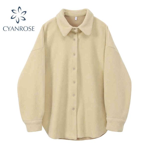 thick sheepskin shirt&blouses coat warm lamb wool blusas jacket female long sleeve streetwear bf teddy bear solid outwear 210417, Black;brown
thick sheepskin shirt&blouses coat warm lamb wool blusas jacket female long sleeve streetwear bf teddy bear solid outwear 210417, Black;brown