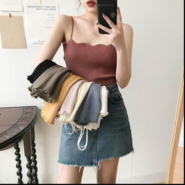 womens tank 8 colors women wave basic slim sleeveless summer vest knitted crop for ladies fitness f6210, White
womens tank 8 colors women wave basic slim sleeveless summer vest knitted crop for ladies fitness f6210, White