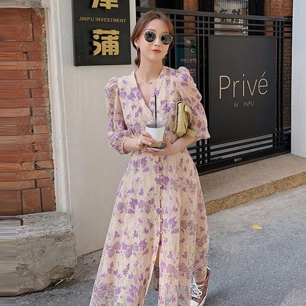 casual dresses vintage purple floral beach dress women summer sundress sweet fairy lace tea female puff sleeve, Black;gray
casual dresses vintage purple floral beach dress women summer sundress sweet fairy lace tea female puff sleeve, Black;gray