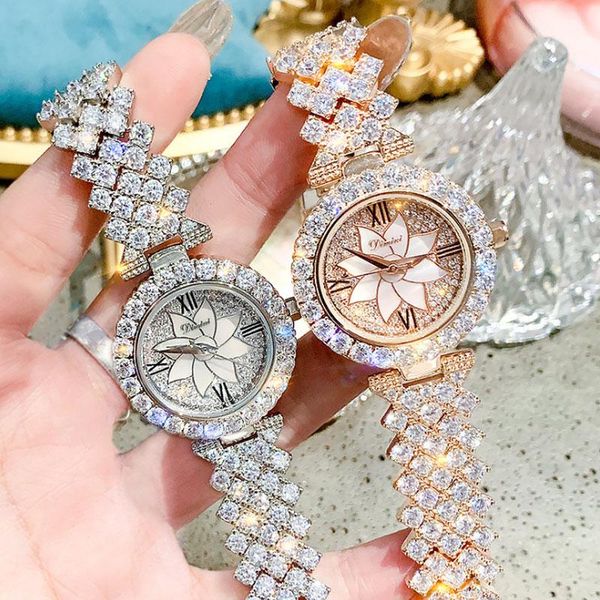 wristwatches luxury full diamond ladies watch sparkling waterproof quartz creative brand elegant party bracelet montre femme, Slivery;brown
wristwatches luxury full diamond ladies watch sparkling waterproof quartz creative brand elegant party bracelet montre femme, Slivery;brown