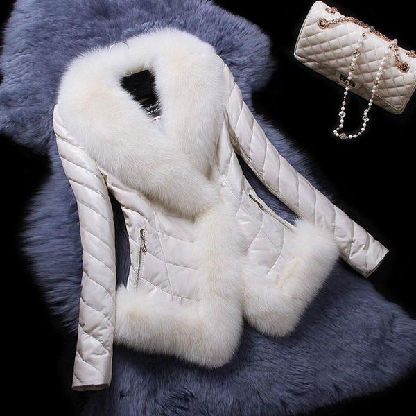 women's fur & faux european pu down cotton 2021 plus size imitation coat casual collar temperament artificial overcoat b24, Black
women's fur & faux european pu down cotton 2021 plus size imitation coat casual collar temperament artificial overcoat b24, Black