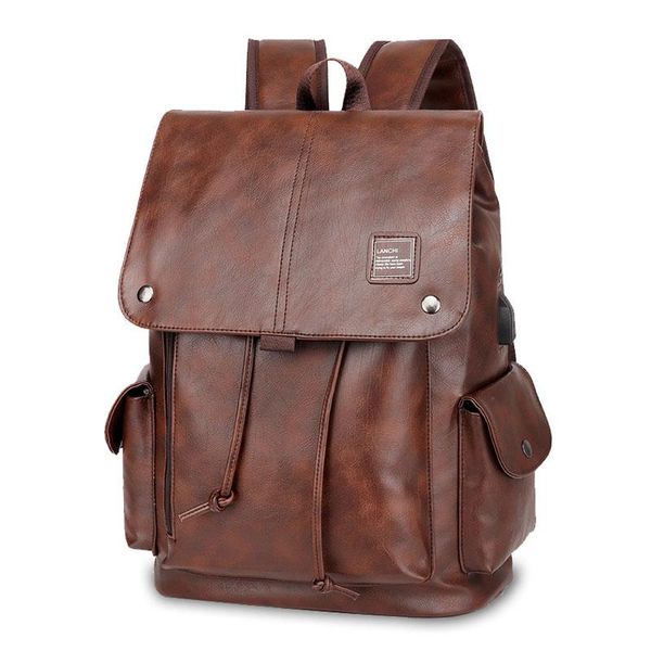 backpack fashion man vintage retro pu leather mens usb charger teenager backpacks male large capacity schoolbag men's bag
backpack fashion man vintage retro pu leather mens usb charger teenager backpacks male large capacity schoolbag men's bag
