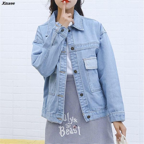 women's jackets 2021 women basic coat denim jacket winter for jeans loose fit casual style, Black;brown
women's jackets 2021 women basic coat denim jacket winter for jeans loose fit casual style, Black;brown