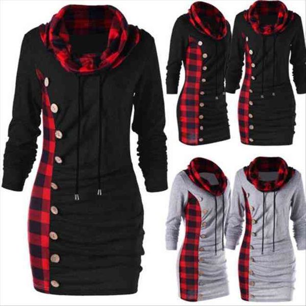women winter long sleeve turtle neck jumper hoodies plaid autumn casual outwear, Black
women winter long sleeve turtle neck jumper hoodies plaid autumn casual outwear, Black