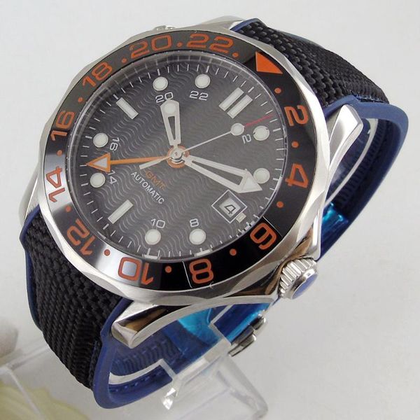 wristwatches luxury 41mm black dial sapphire glass gmt movement automatic luminous ceramic bezel date function mechancial men's watch, Slivery;brown
wristwatches luxury 41mm black dial sapphire glass gmt movement automatic luminous ceramic bezel date function mechancial men's watch, Slivery;brown