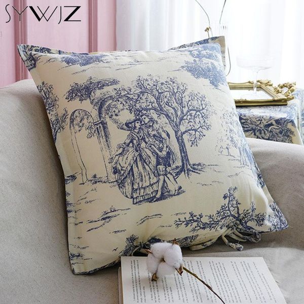 cushion/decorative pillow french style vintage blue ink painting cushion cover with string nature life decorative case home sofa car throw p
cushion/decorative pillow french style vintage blue ink painting cushion cover with string nature life decorative case home sofa car throw p