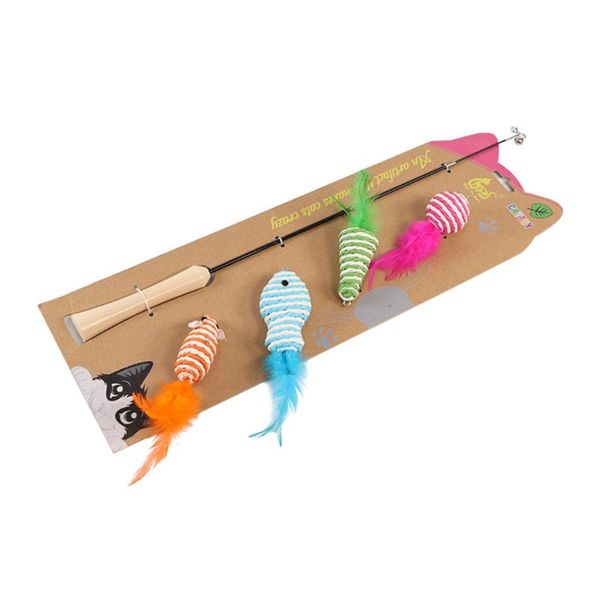 5pcs selling cat wand toy set fashion retractable interactive interesting teaser stick supplies multicolor toys
5pcs selling cat wand toy set fashion retractable interactive interesting teaser stick supplies multicolor toys