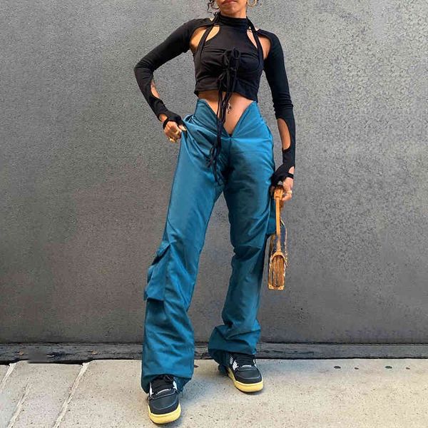 women's pants & capris women pockets cargo solid blue v waist hip hop fashion casual loose safari flare trousers 2021 y2k spring o, Black;white
women's pants & capris women pockets cargo solid blue v waist hip hop fashion casual loose safari flare trousers 2021 y2k spring o, Black;white