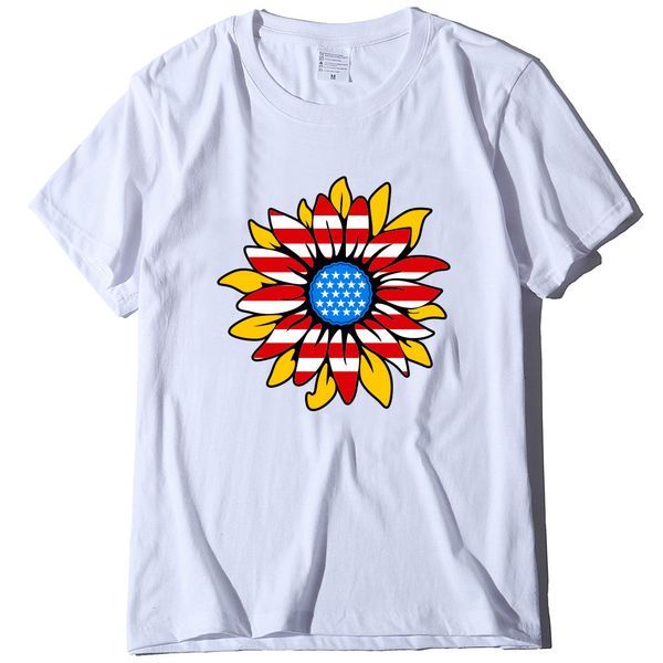 summer large fashion t-shirt foreign urban leisure flower print short sve, White
summer large fashion t-shirt foreign urban leisure flower print short sve, White