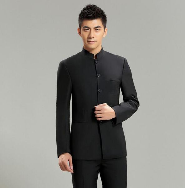 men's suits & blazers slim fit blazer men chinese tunic suit plus velvet thermal jacket male design man 1 fashion stand collar, White;black
men's suits & blazers slim fit blazer men chinese tunic suit plus velvet thermal jacket male design man 1 fashion stand collar, White;black