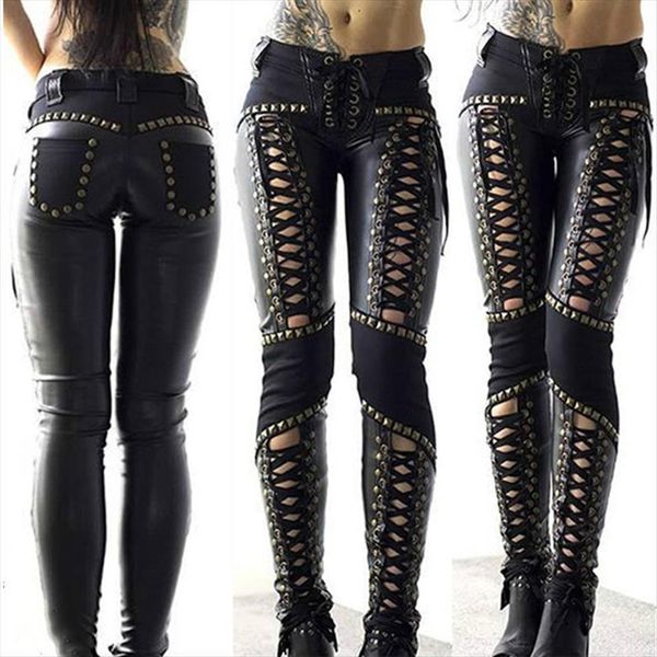 gothic faux leather women capris high waist spring summer hollow lace up punk skinny black fashion trousers, Black;white
gothic faux leather women capris high waist spring summer hollow lace up punk skinny black fashion trousers, Black;white