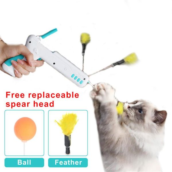 pet toy gun shape two colors interactive toys for cats sgun-shaped cat with ball and feather
pet toy gun shape two colors interactive toys for cats sgun-shaped cat with ball and feather