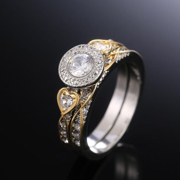 fashion retro european and american temperament zircon two-color ring set for lovers exquisite rings accessories wedding, Slivery;golden
fashion retro european and american temperament zircon two-color ring set for lovers exquisite rings accessories wedding, Slivery;golden
